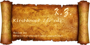 Kirchknopf Zénó névjegykártya